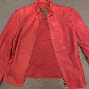 Leather Jacket - Red